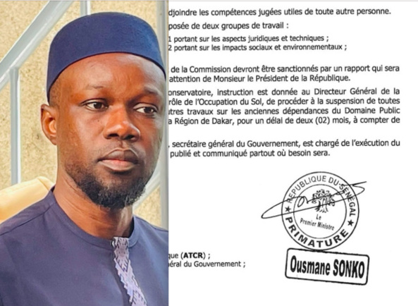 Suspension des travaux dans le Domaine Public Maritime de Dakar : Une initiative majeure du Premier Ministre Ousmane Sonko