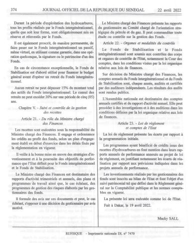 Recettes issues de l’exploitation pétro-gazière : Voici la loi de répartition et d’encadrement Recettes issues de l’exploitation pétro-gazière : Voici la loi de répartition et d’encadrement