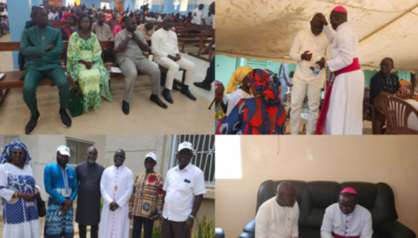 Visite chez l'Évêque du diocèse de Thiès : Me Habib Vitin en communion avec les fidèles de la paroisse de Marie Reine