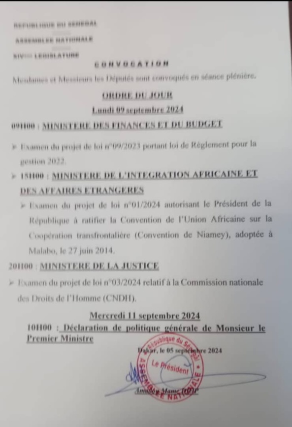 Assemblée nationale : Le bureau et la conférence des présidents convoqués en urgence Assemblée nationale : Le bureau et la conférence des présidents convoqués en urgence