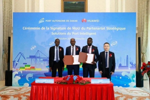 Le port de Dakar signe un accord stratégique avec Huawei pour accélérer la transformation digitale