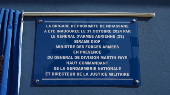*Inauguration de la Brigade de Proximité de Ndiassane* *Inauguration de la Brigade de Proximité de Ndiassane*