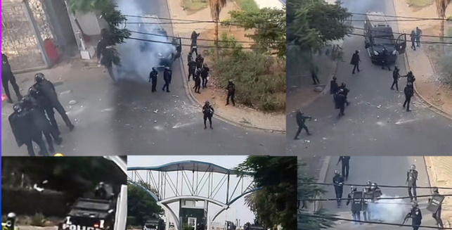 Corniche sous tension et en état de siège : jets de pierres et blindés… étudiants et FDS s’affrontent dans une bataille urbaine qui paralyse Dakar