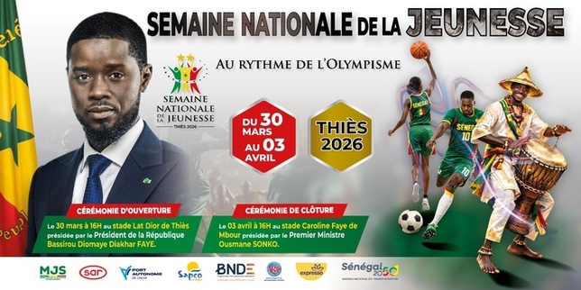 Cérémonie d'ouverture de la Semaine nationale de la Jeunesse : le président de la République attendu à Thiès ce lundi 30 mars Cérémonie d'ouverture de la Semaine nationale de la Jeunesse : le président de la République attendu à Thiès ce lundi 30 mars