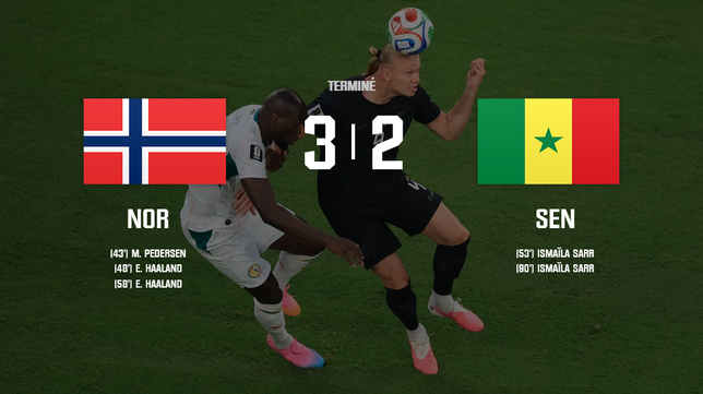 Norvège-Sénégal: Haaland envoie les Norvégiens en 16es de finale