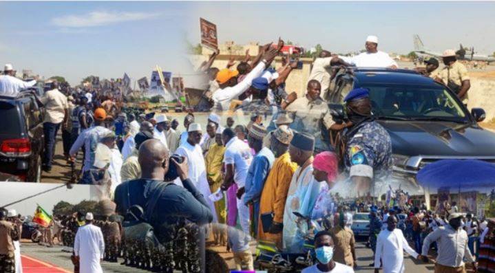 Tournée économique: Le Président Macky Sall vient d'arriver à Kaolack. Tournée économique: Le Président Macky Sall vient d'arriver à Kaolack.