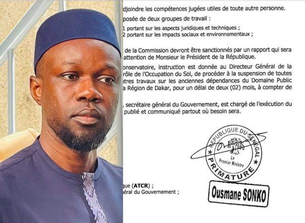 Suspension des travaux dans le Domaine Public Maritime de Dakar : Une initiative majeure du Premier Ministre Ousmane Sonko Suspension des travaux dans le Domaine Public Maritime de Dakar : Une initiative majeure du Premier Ministre Ousmane Sonko