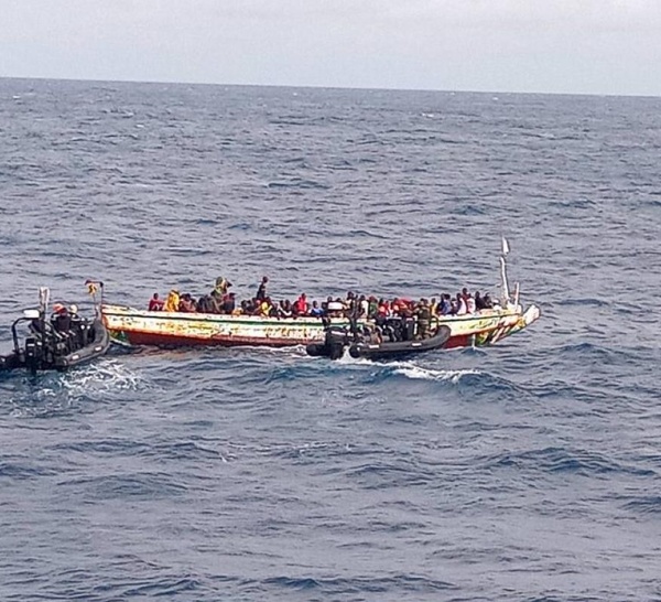 Migration irrégulière : une pirogue de 164 candidats interceptée au large de Djiffer