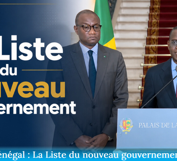 Sénégal : La Liste du nouveau gouvernement