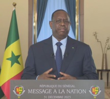 MESSAGE A LA NATION DU PRESIDENT MACKY SALL – DIMANCHE 31 DECEMBRE 2023