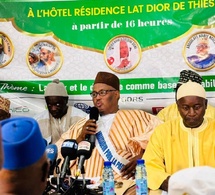 Thiès- 23e édition du Forum islamique pour la Paix: le coordinateur général Cheikh Ahmed Saloum Dieng et le Comité de pilotage, en conclave